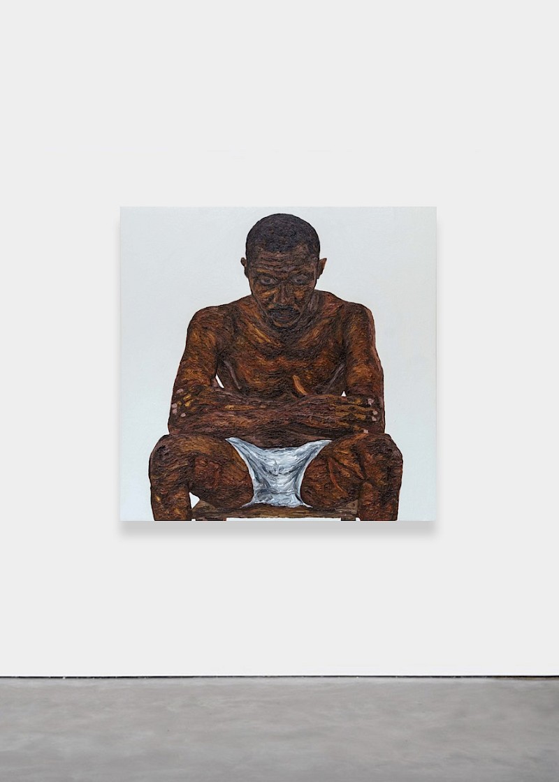 Image – Nobel Koty, Pensées 4, 2025, Acrylic on canvas, 150 x 150 cm